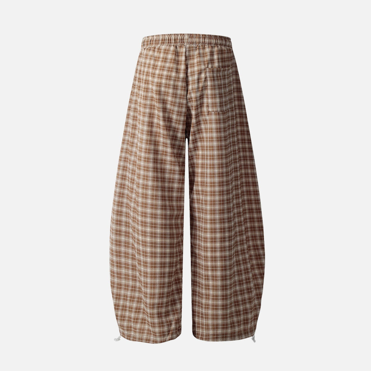 UrbanLaws Ekose Desenli Slouchy Slant Baggy Pantolon