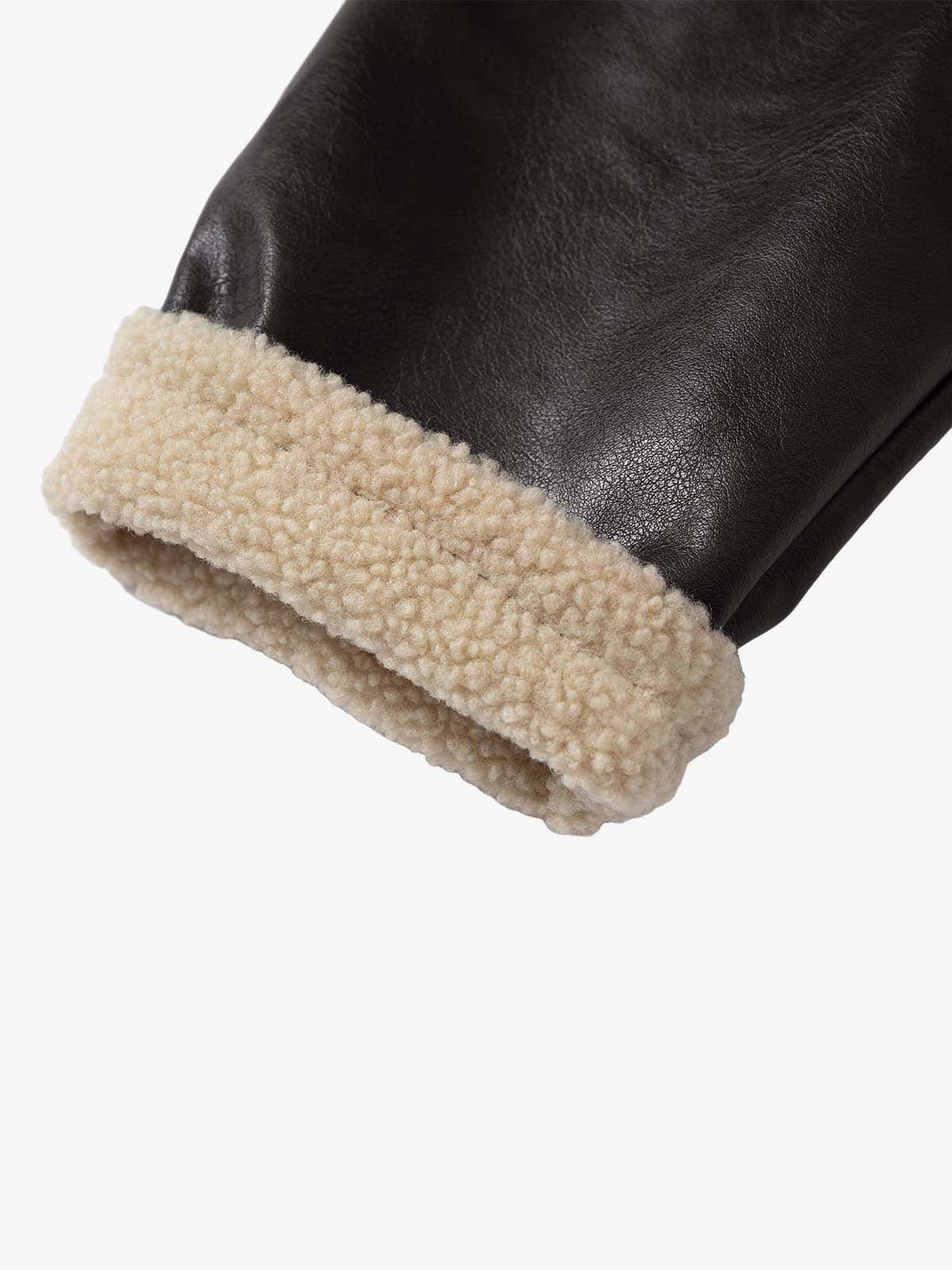Vintage Deri Ceket | Shearling Yaka & Cropped