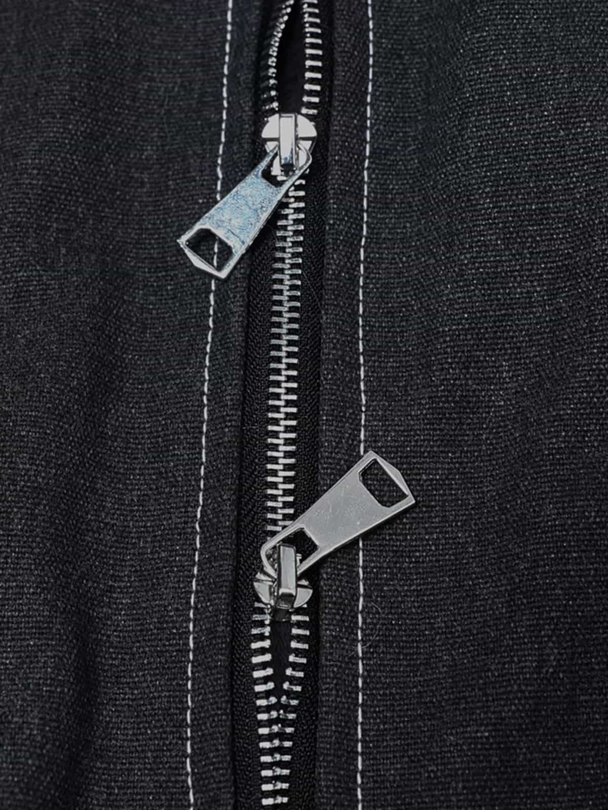 Retro Çıkarılabilir Kürklü Kapüşonlu Bomber Ceket