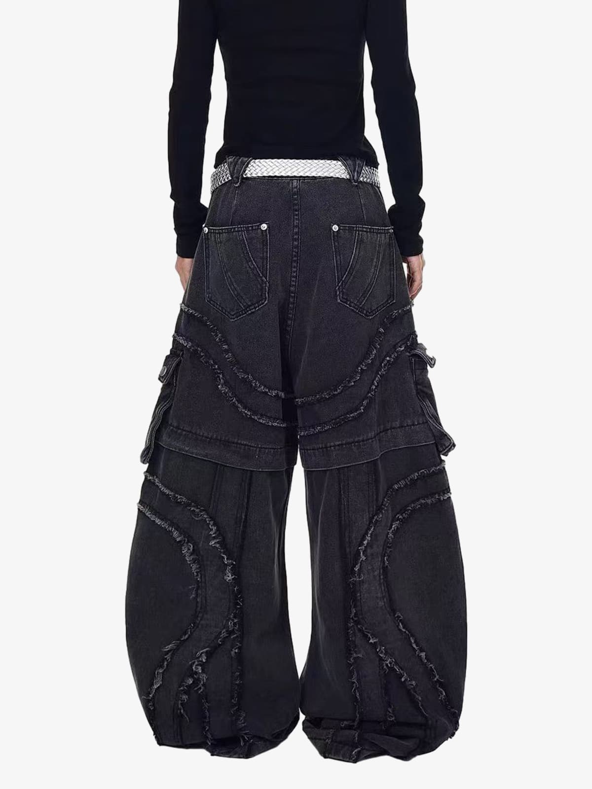 Retro Patchwork Jean | Püsküllü Kenar