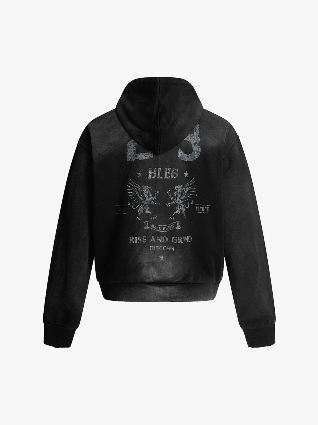 Sokak Sprey Baskılı Hoodie