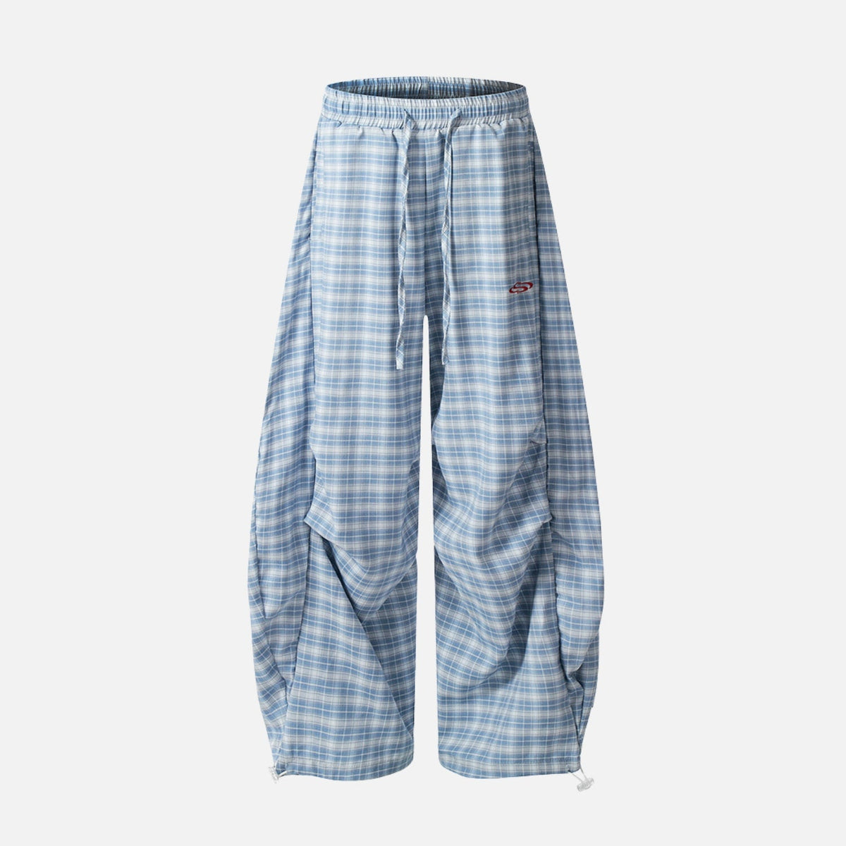 UrbanLaws Ekose Desenli Slouchy Slant Baggy Pantolon