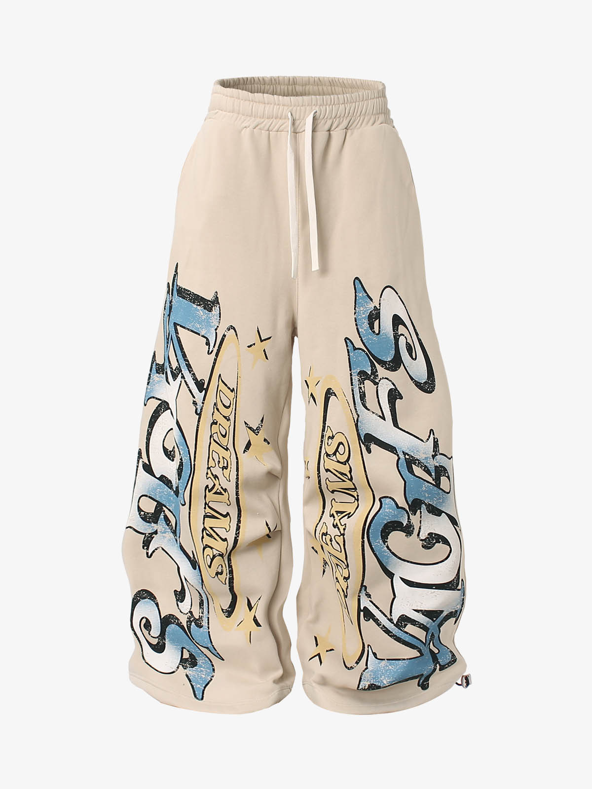 Graffiti Baskılı Fleece Eşofman | Retro Baggy