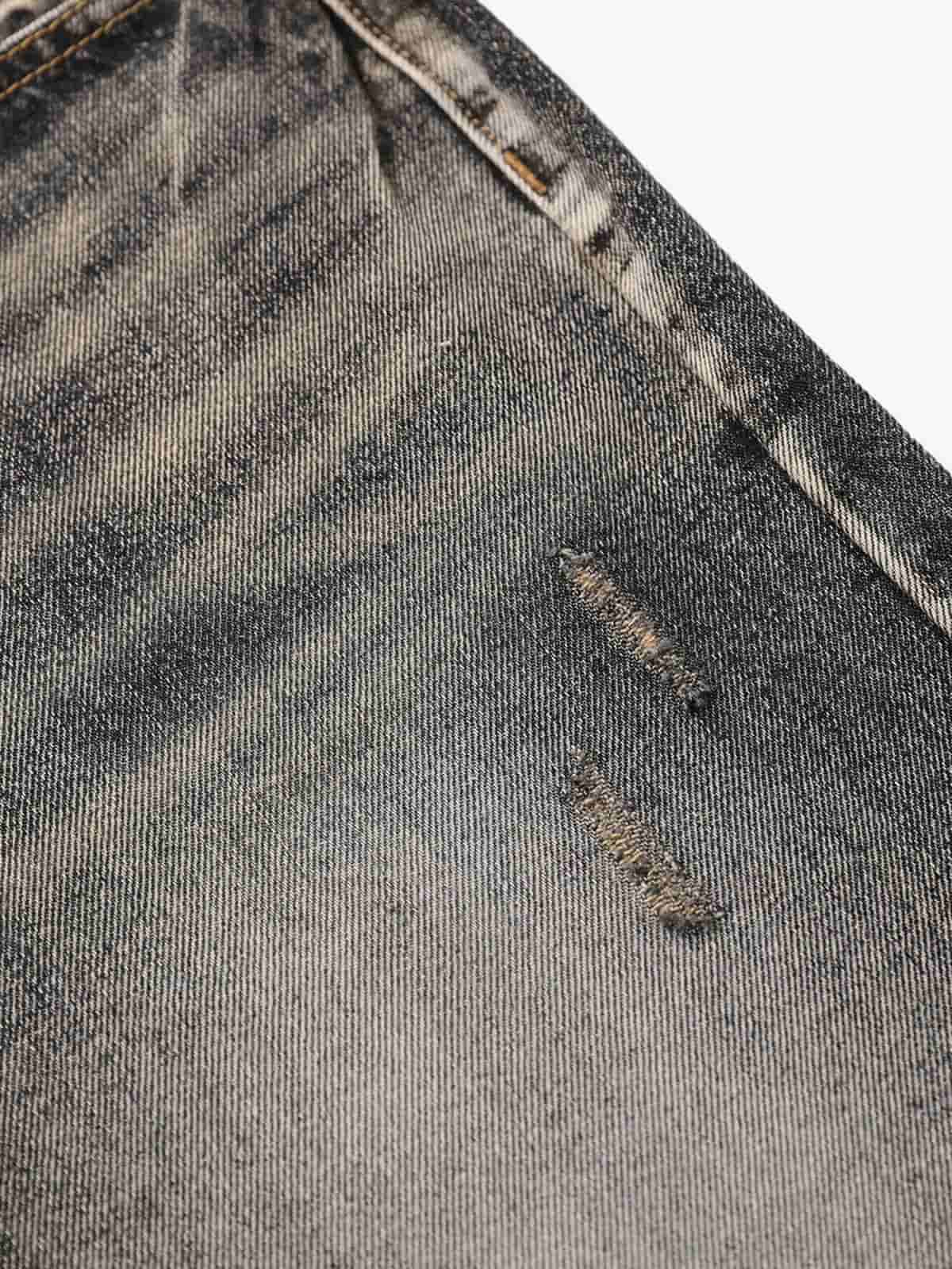 Vintage Yıkamalı Flared Jean | Yıpranmış