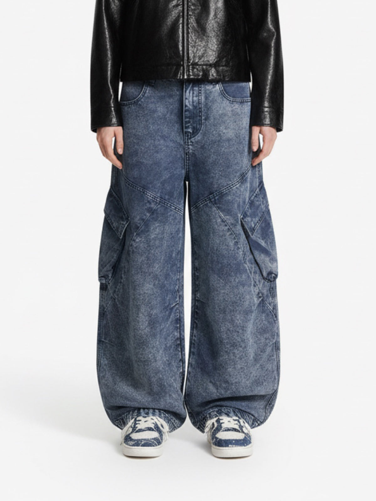 Vintage Yıkamalı Barrel Jean | Multi-Pocket