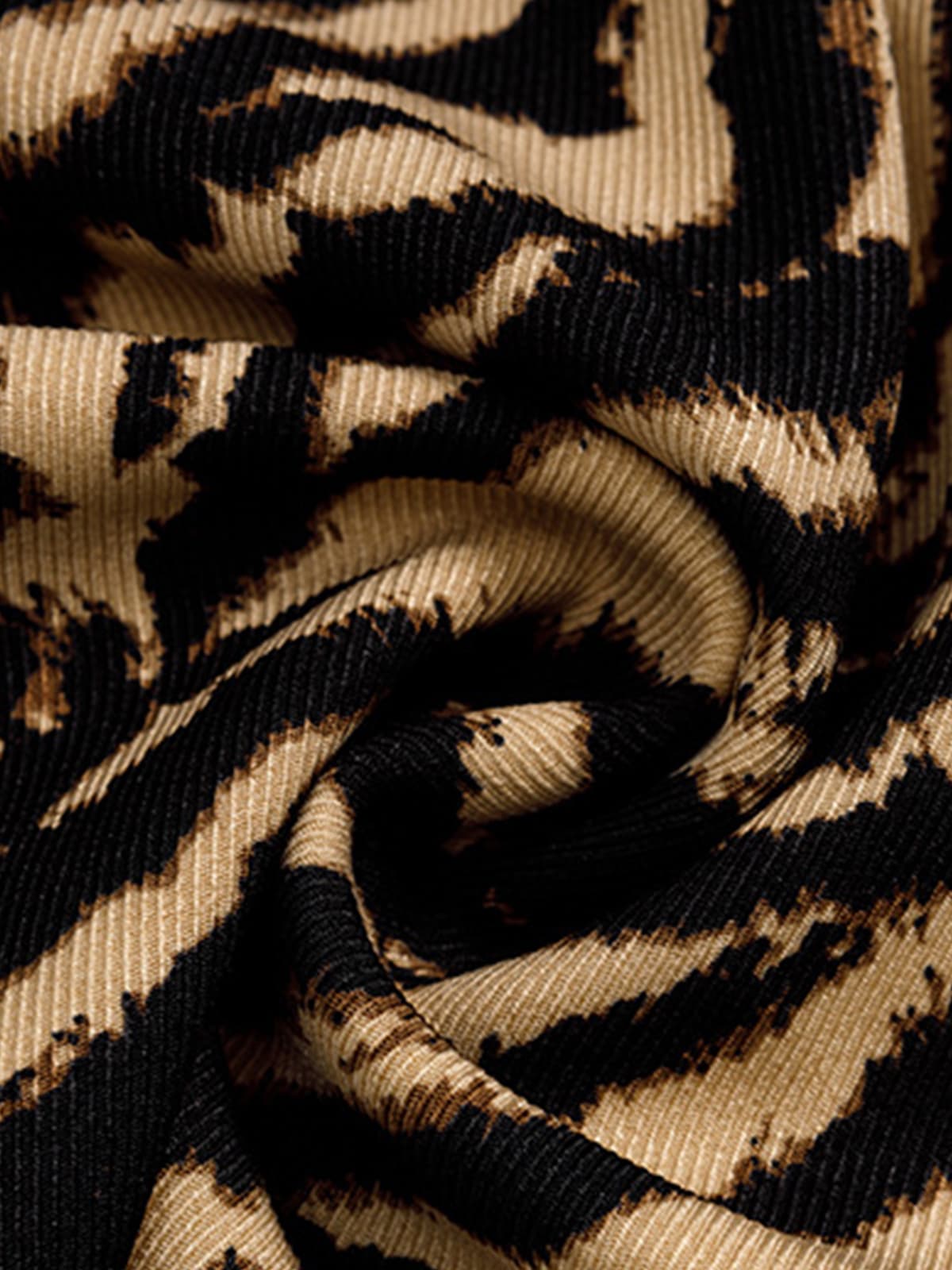 Retro Zebra Desenli Barrel Pantolon | Tasarımsal