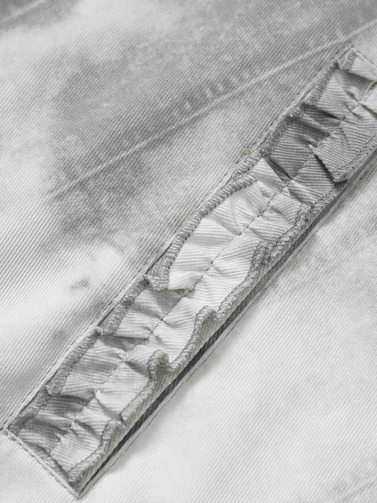 Vintage Tie-Dye Bomber | Çıkarılabilir Kürklü Yaka