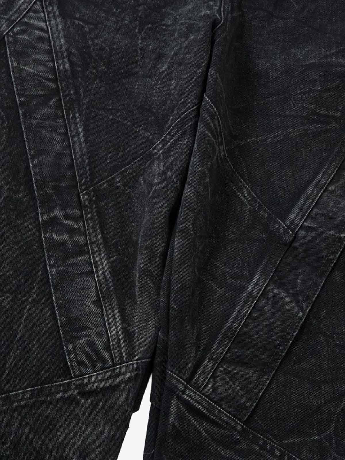 High Street Fonksiyonel Tasarım Tie-Dye Bol Jean