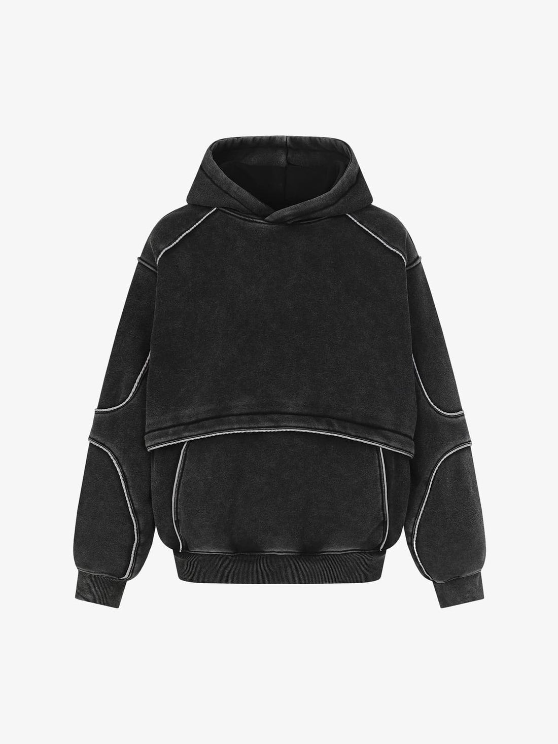 Deconstructed Retro Patchwork Hoodie | Oversize Fit