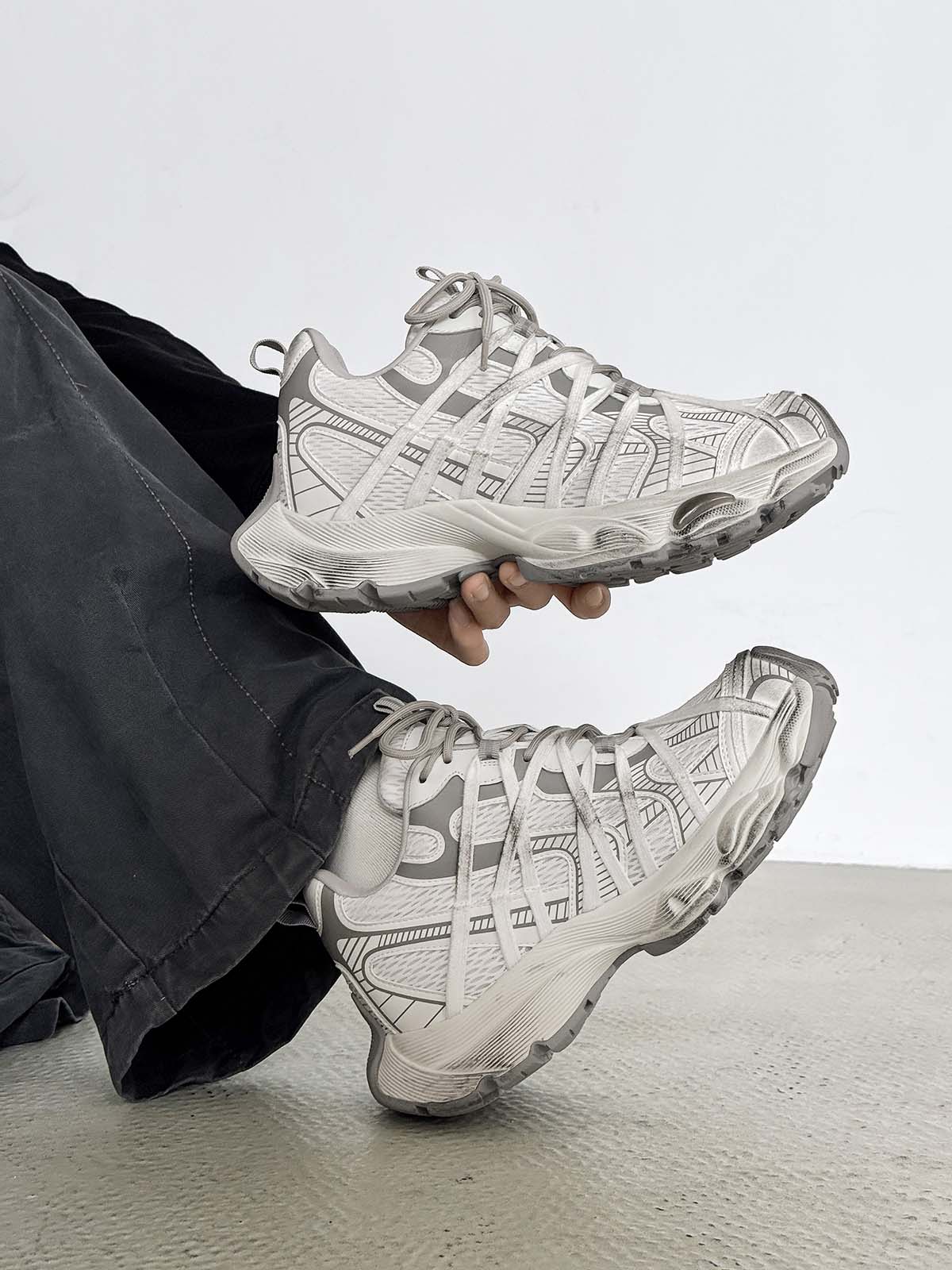 UrbanLaws Sokak Modası Lace-Up Dirty Style Chunky Spor Ayakkabı