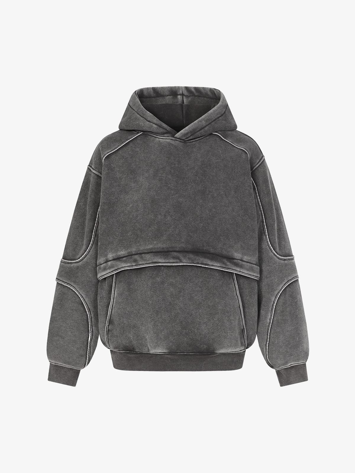 Deconstructed Retro Patchwork Hoodie | Oversize Fit