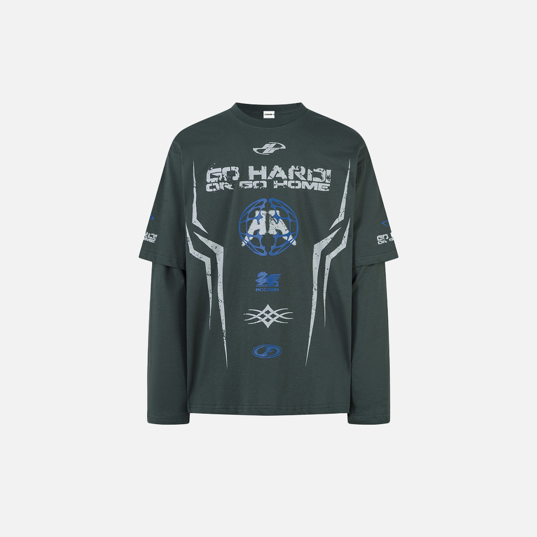 UrbanLaws Streetwear Patchwork Detaylı Uzun Kollu Tişört