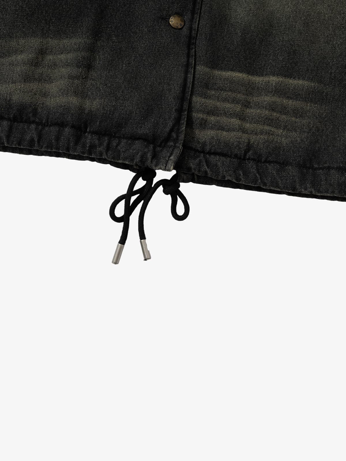 Graffiti Denim Ceket | Uzun Kesim & Kuzu Fleece