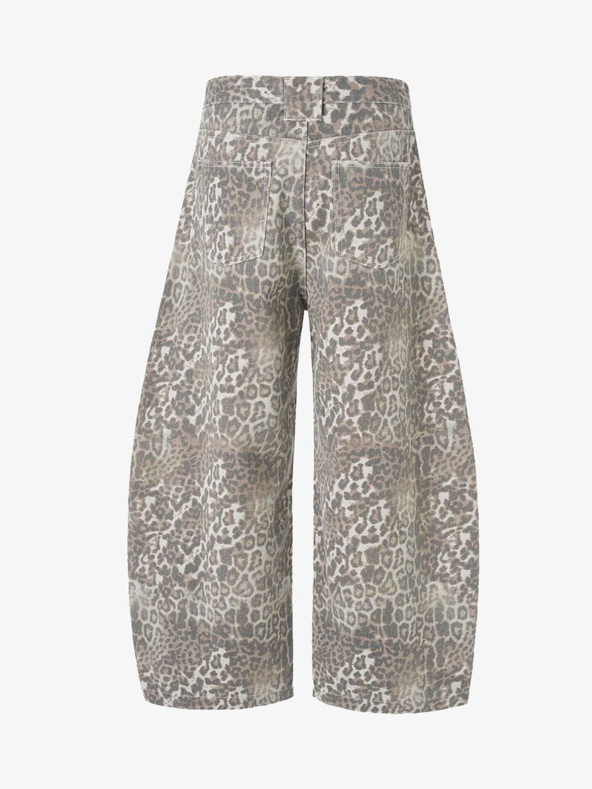 Retro Açık Leopar Barrel Jean | Yüksek Bel
