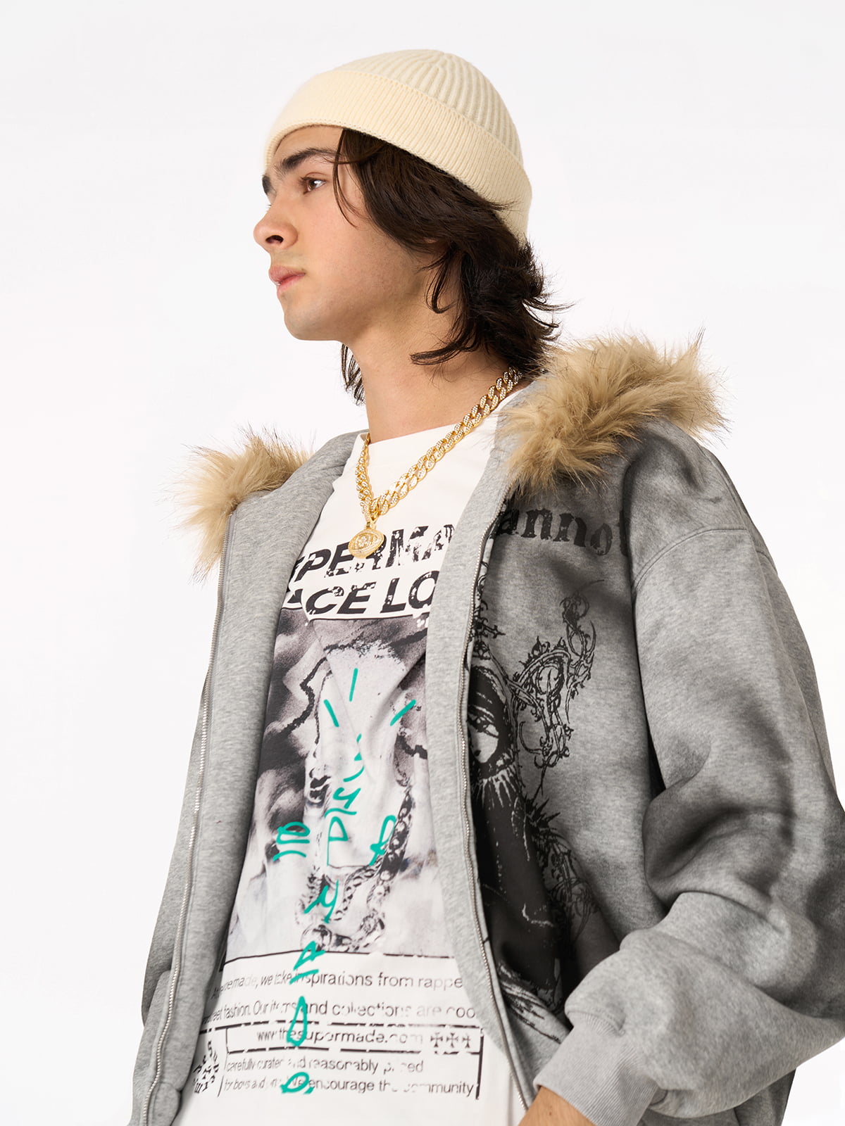 Limited Edition Graphic Hooded Ceket