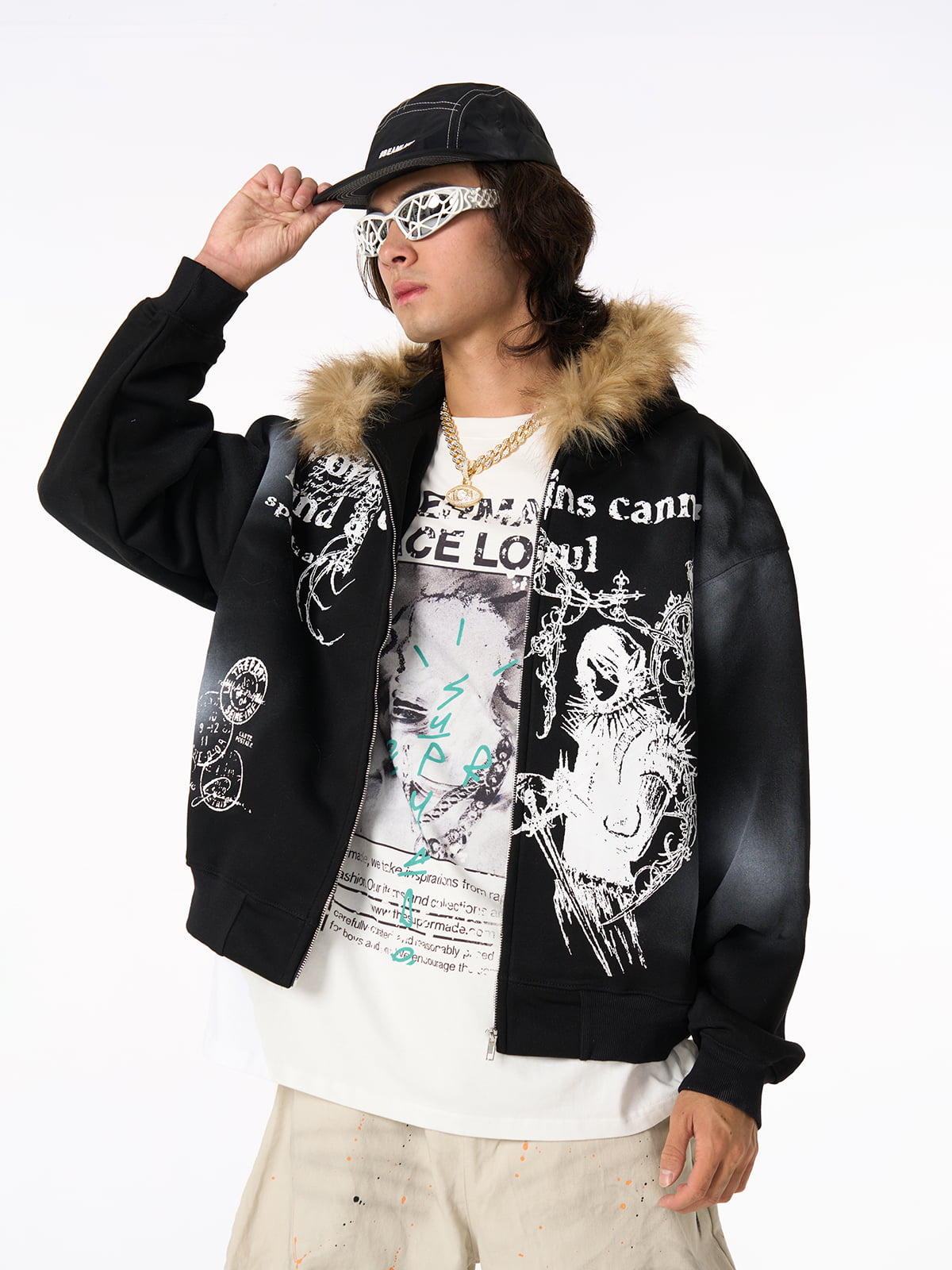 Limited Edition Graphic Hooded Ceket
