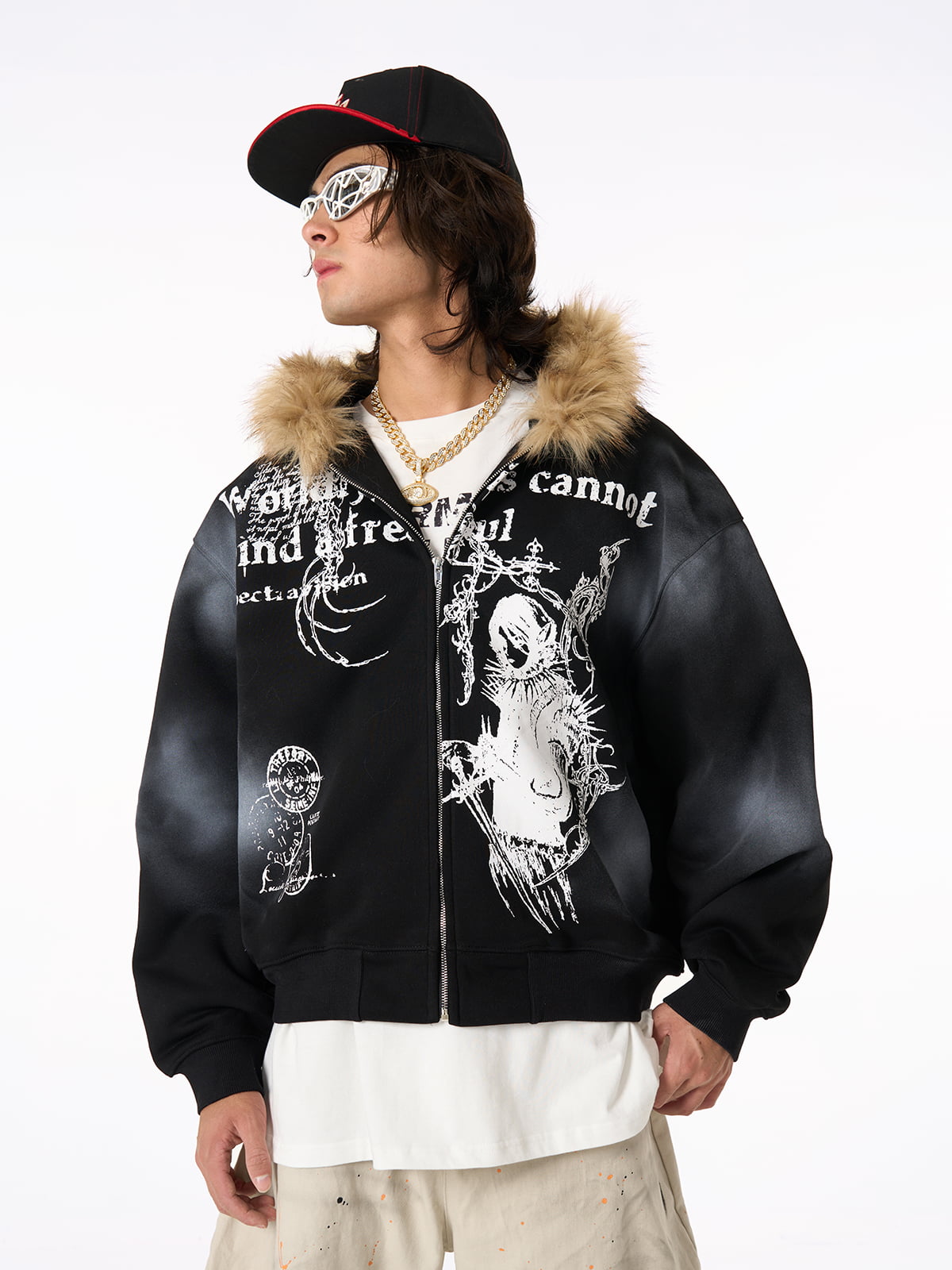 Limited Edition Graphic Hooded Ceket