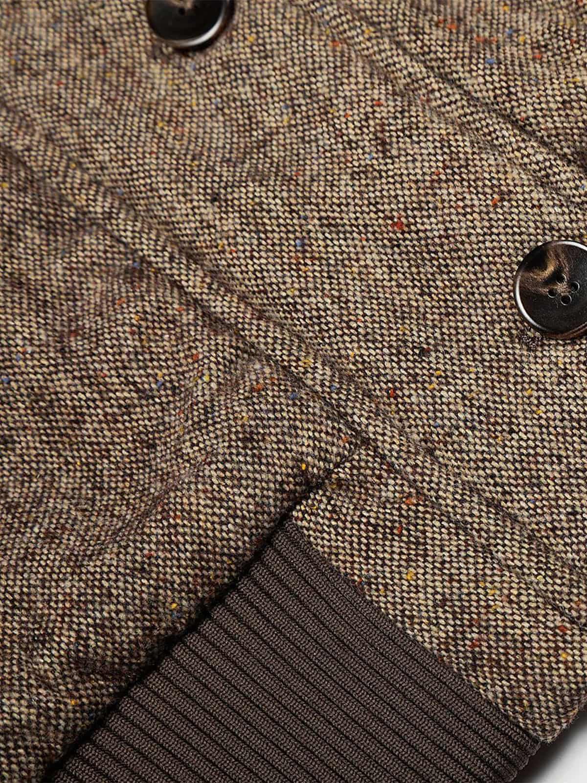 Retro Tweed Bomber | Kürklü Yaka Ceket