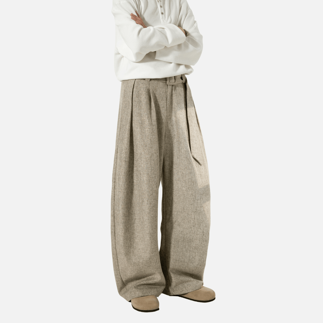 UrbanLaws Pileli Drape Blade Baggy Pantolon