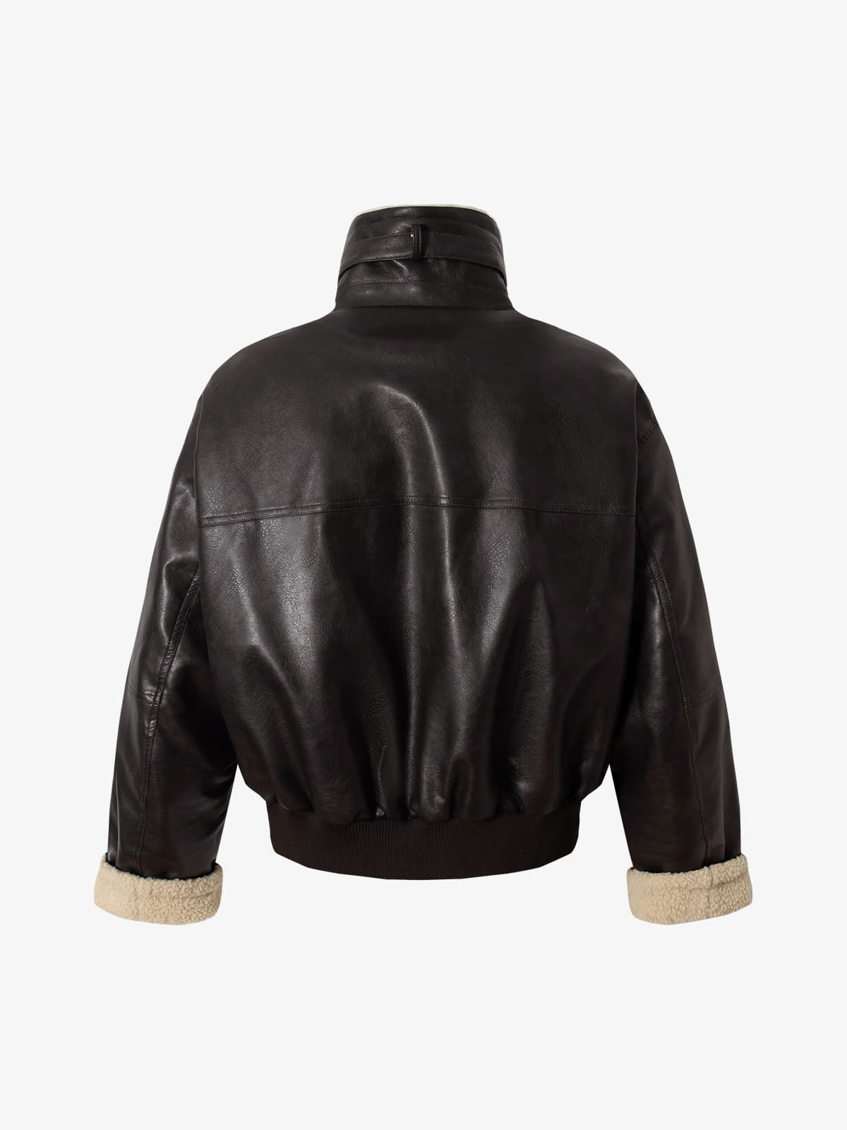 Vintage Deri Ceket | Shearling Yaka & Cropped