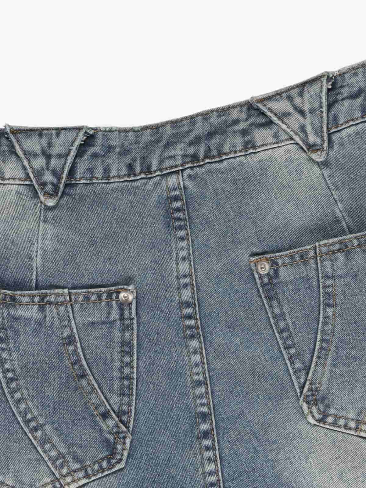 Retro Patchwork Jean | Püsküllü Kenar
