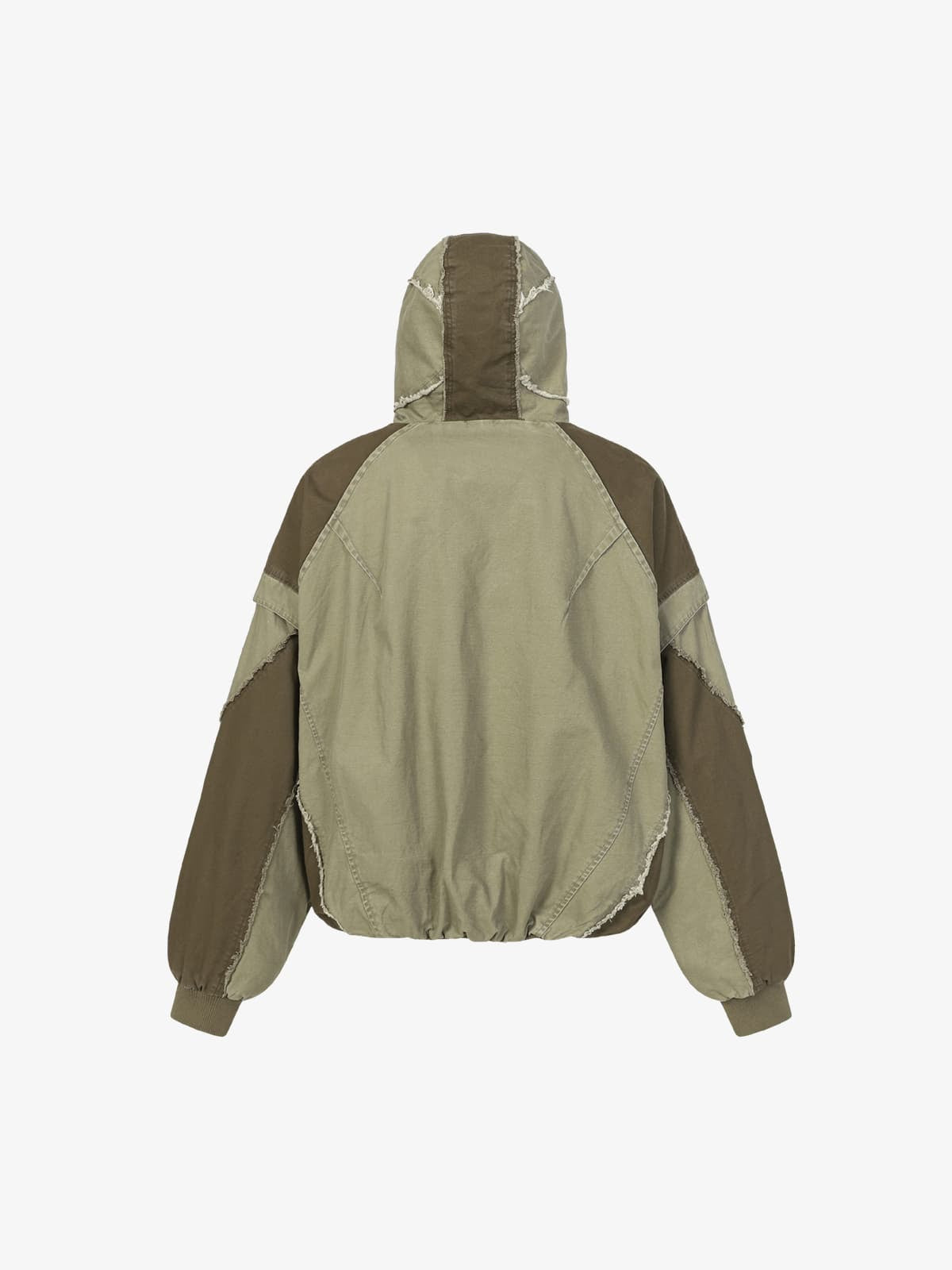 Retro Workwear Kapüşonlu Ceket | Patchwork
