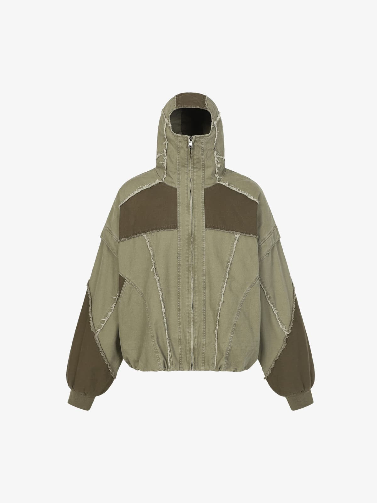 Retro Workwear Kapüşonlu Ceket | Patchwork
