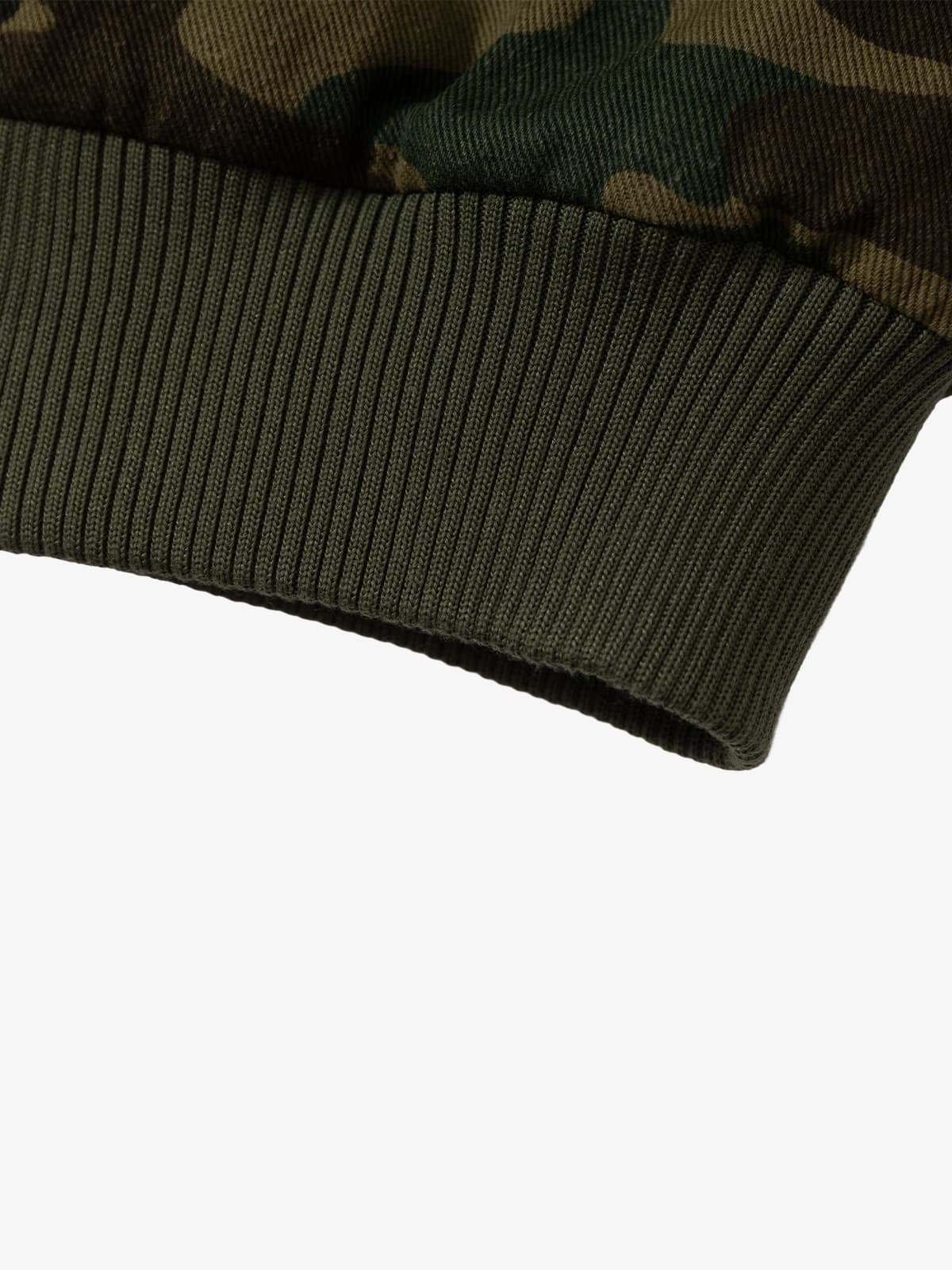 Vintage Kamuflaj Bomber | Kürklü Kapüşonlu