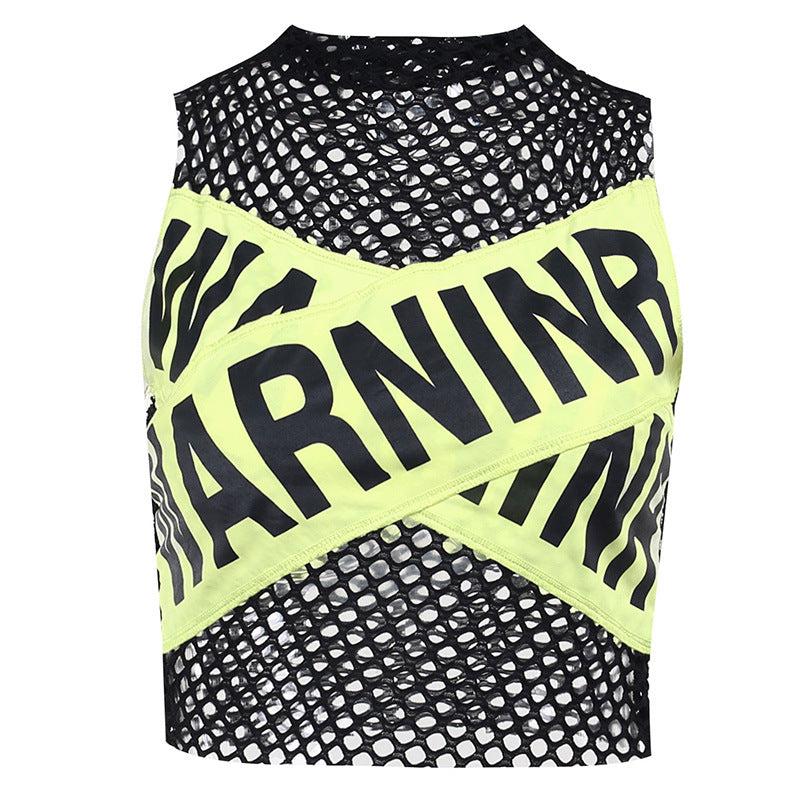 Baddie Warnine Fishnet Tank Top