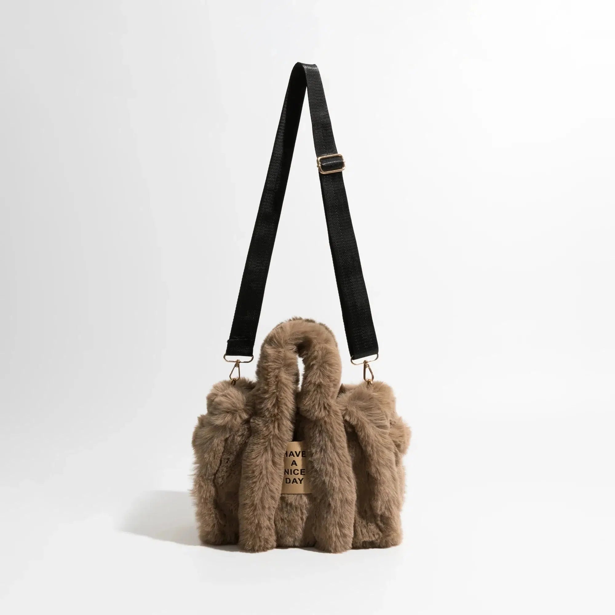 Fluffy Faux Fur Tote Çanta