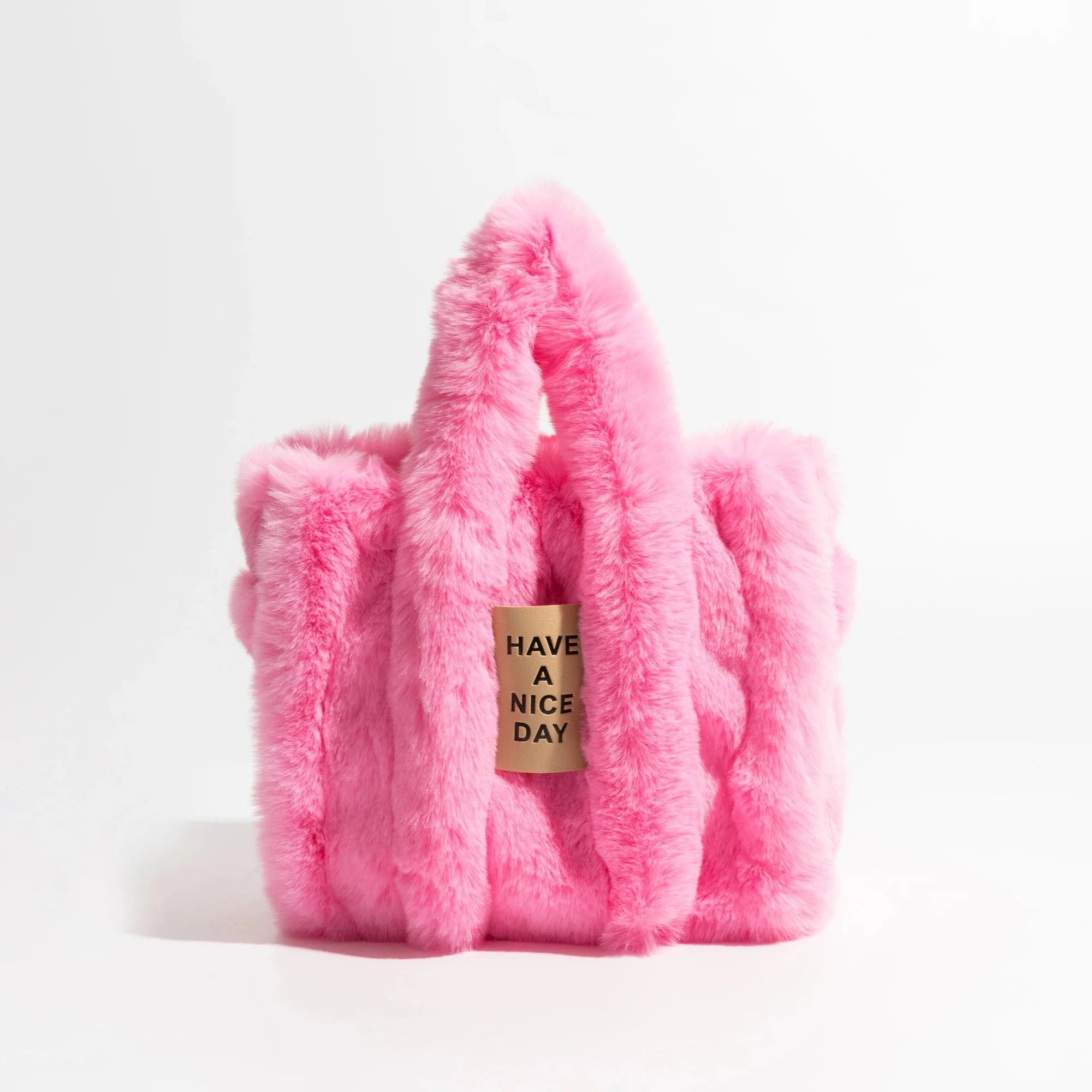 Fluffy Faux Fur Tote Çanta