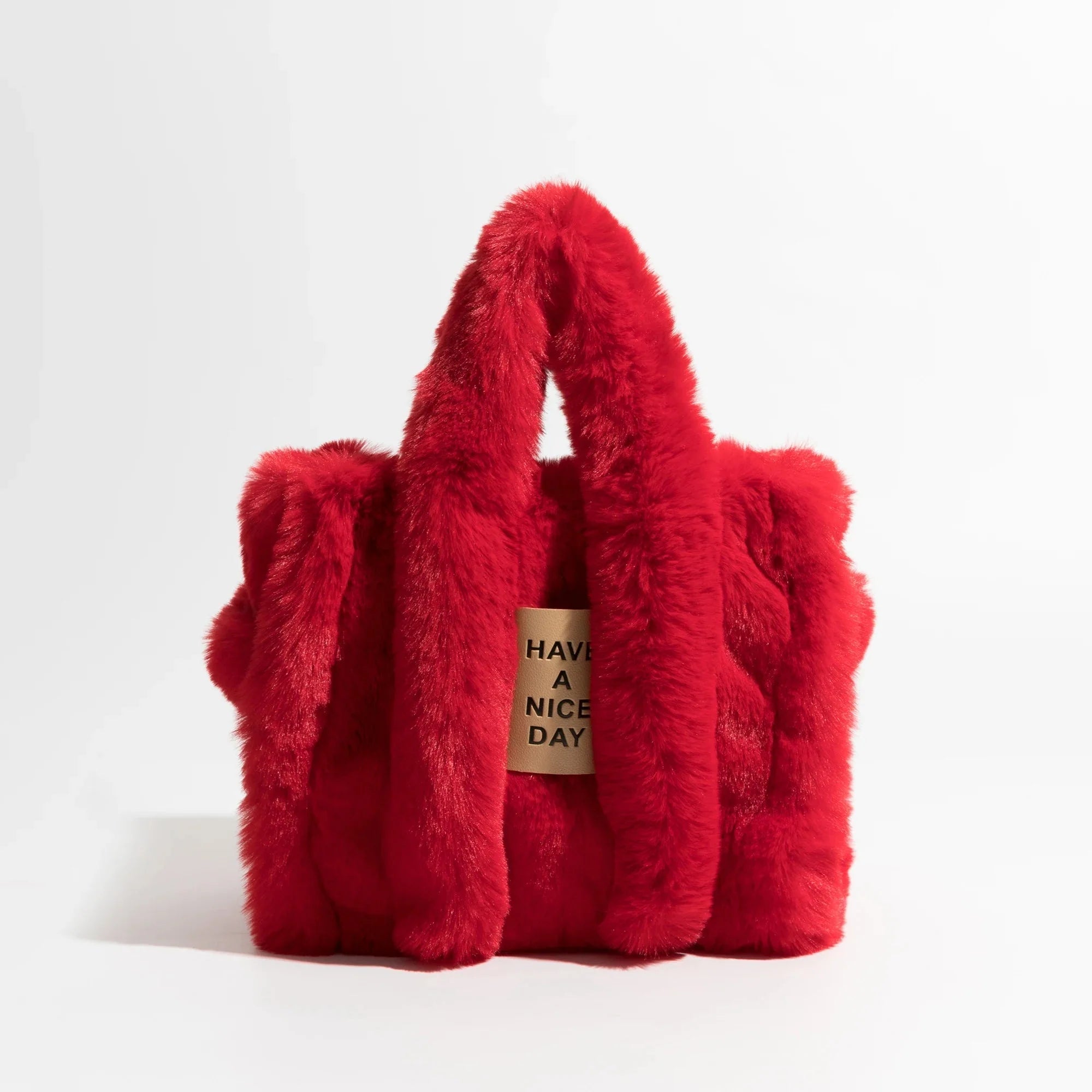 Fluffy Faux Fur Tote Çanta