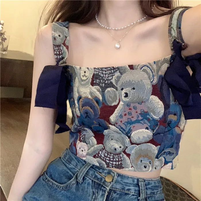 TEDDY TAPESTRY CROP TOP