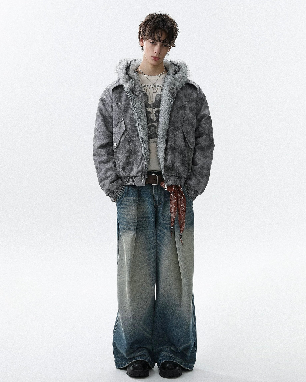UrbanLaws Arctic Vintage Faux Fur Ceket