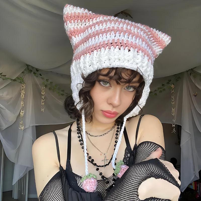UrbanLaws Kawaii Kedi Kulaklı Triko Bere