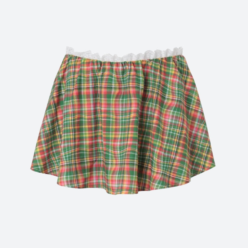 UrbanLaws Sokak Modası Plaid Mini Etek