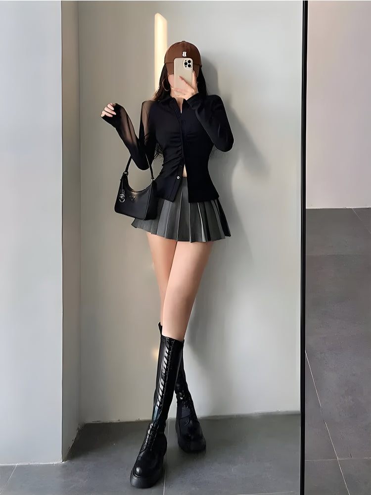 UrbanLaws Pileli Tenis Mini Etek