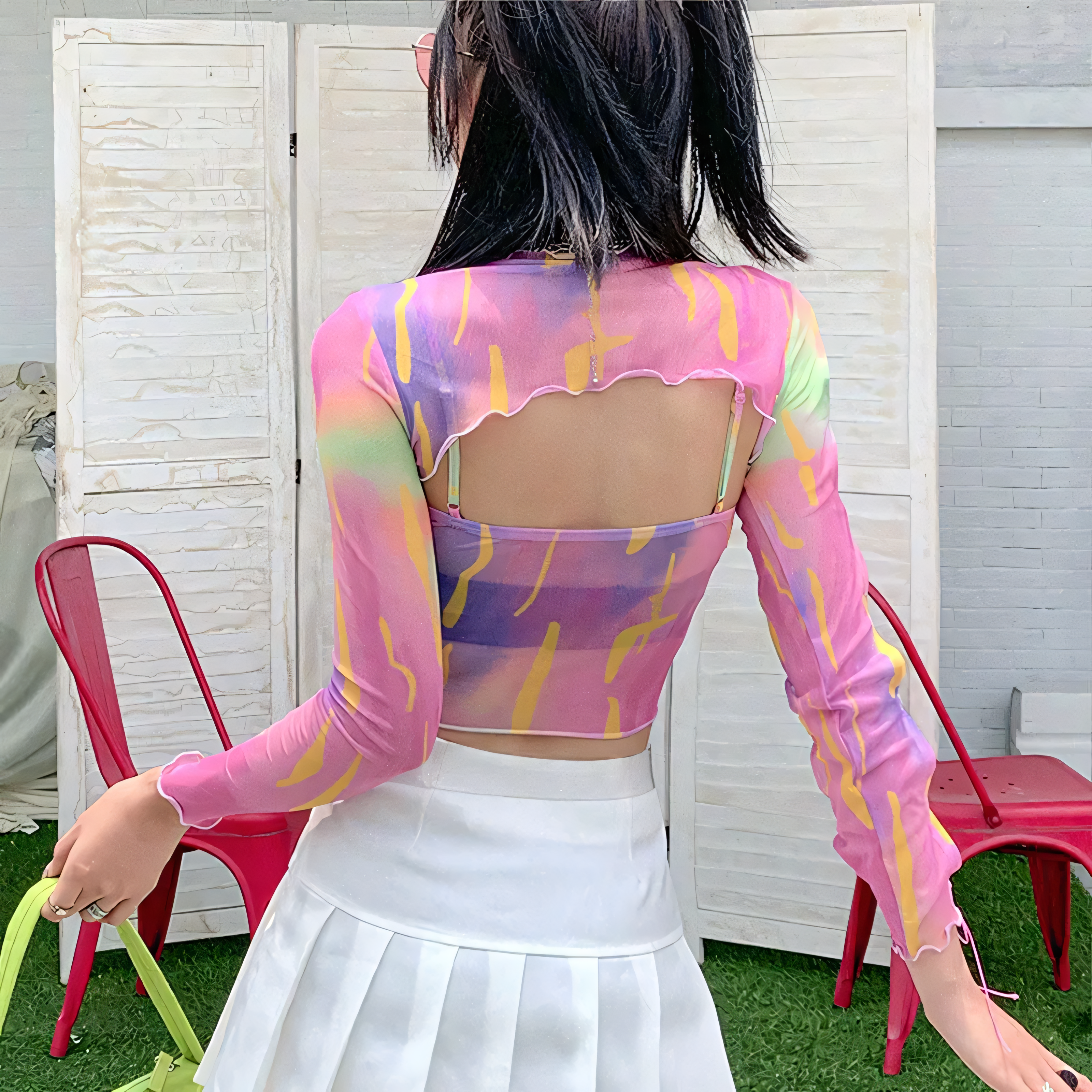 CANDY WHIRL CROP TOP