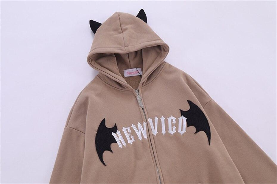 Bat Wings "Hew Vigo" Fermuarlı Hoodie