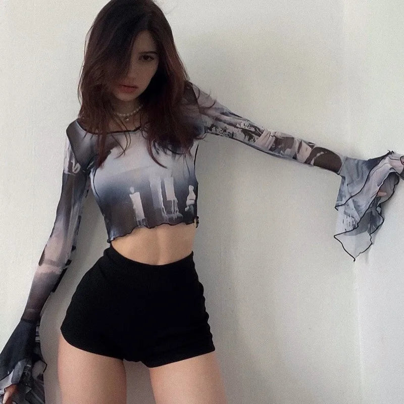 SPECTRAL CHIC ILLUSION CROP TOP