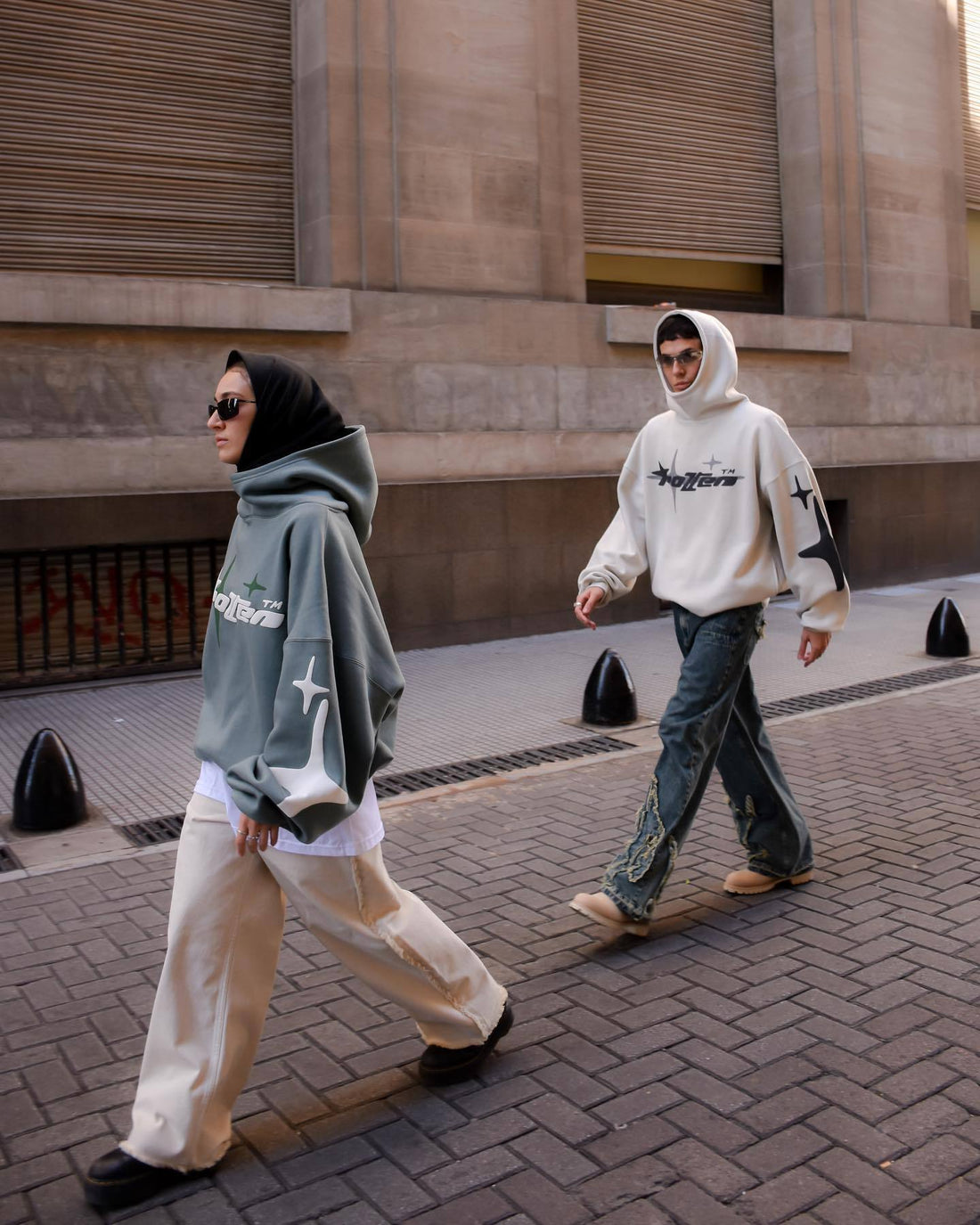 Y2K Galactic Flux Kapüşonlu Sweatshirt