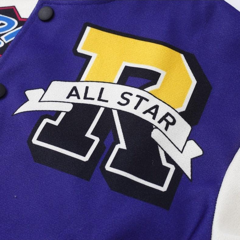 Kısa "All Star" Varsity Ceket Ekleme