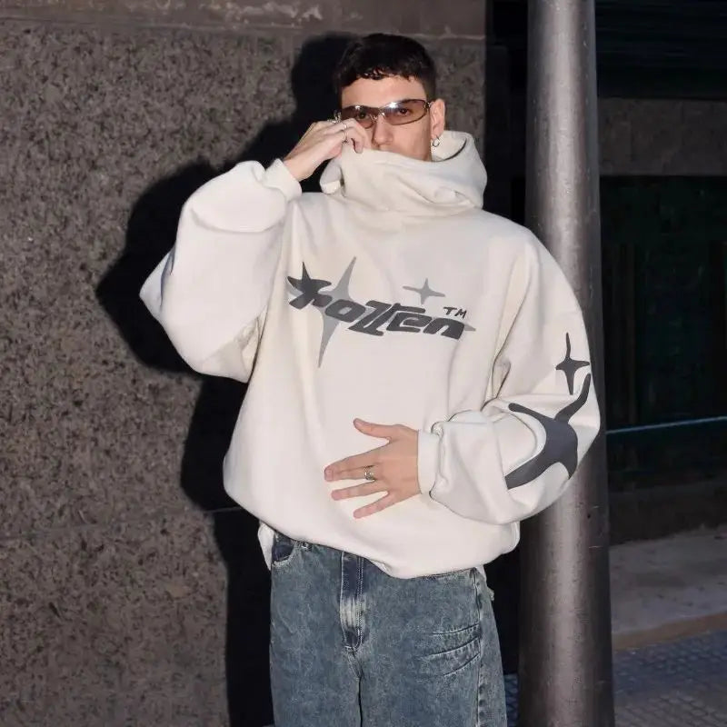 Y2K Galactic Flux Kapüşonlu Sweatshirt