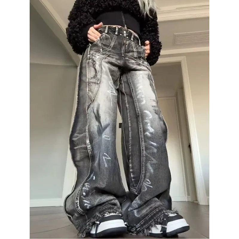 Aesthetic Baggy Denim Pantolon