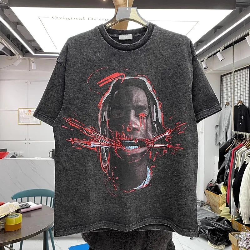 Travis Scott Amerikan Hip-Hop T-shirt