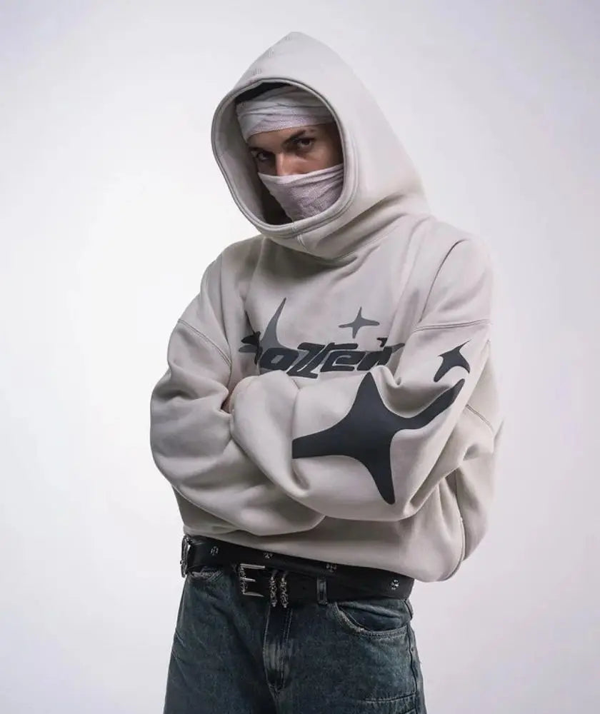 Y2K Galactic Flux Kapüşonlu Sweatshirt