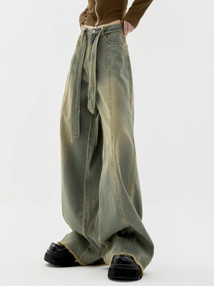 Y2K Kadın Retro Ovalama Kot Pantolonu