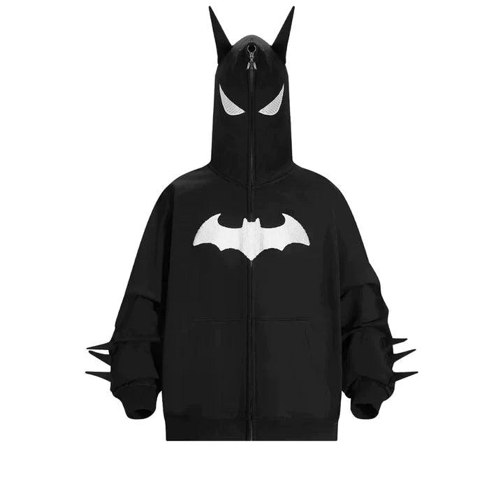 Tam Fermuarlı Hoodie Üst Batman