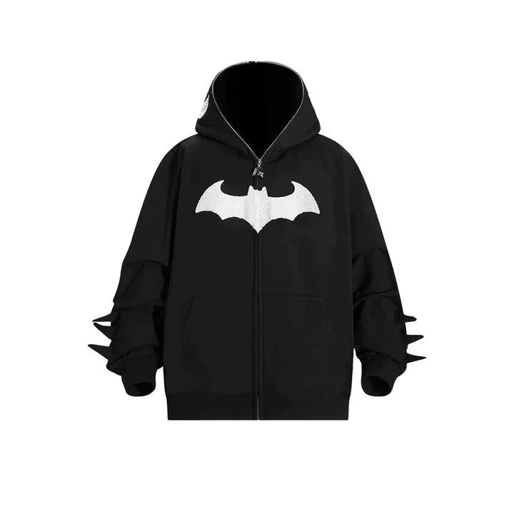 Tam Fermuarlı Hoodie Üst Batman