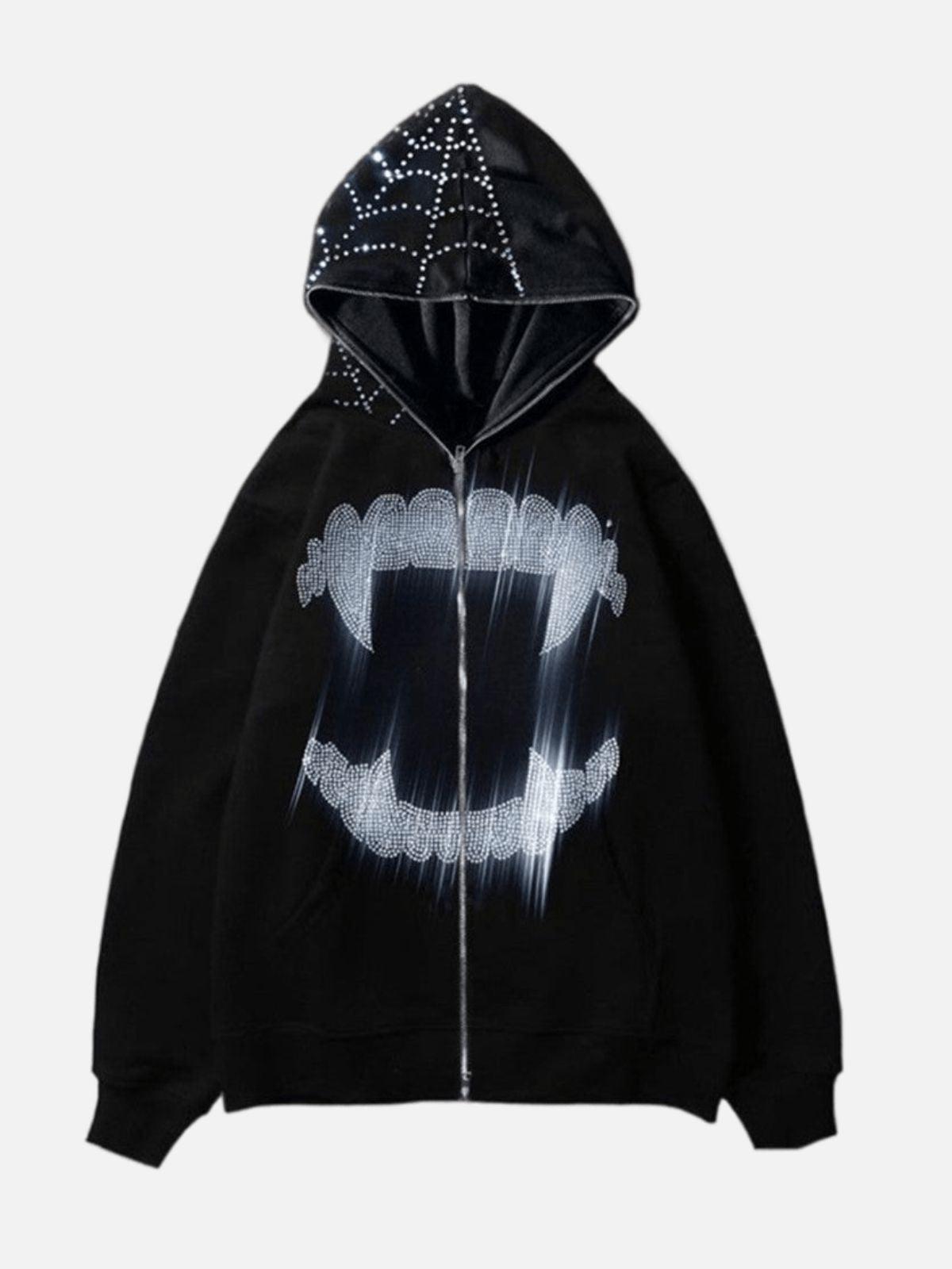 'Vamped' Fermuarlı Hoodie